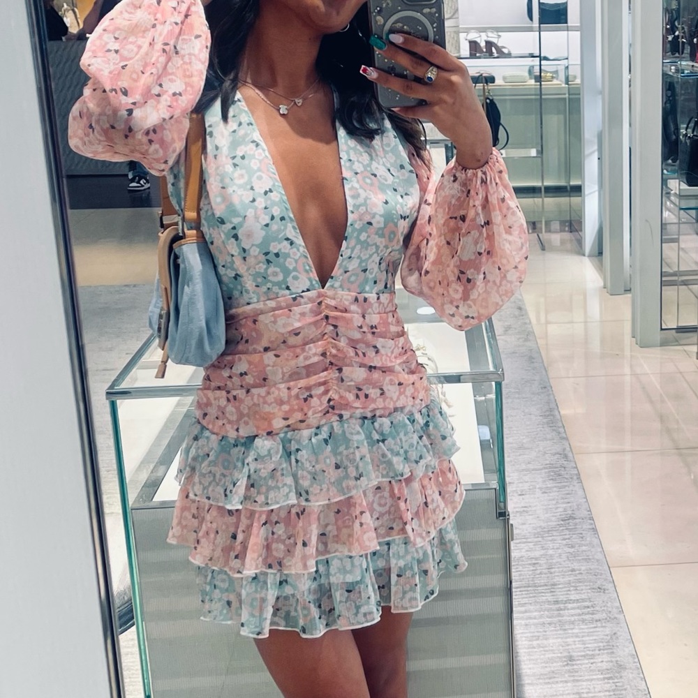 Ruffled mini dress